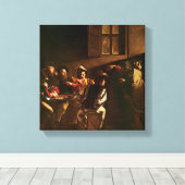 The Calling of St. Matthew, c.1598-1601 Canvas Afdruk (Insitu (Houten vloer))