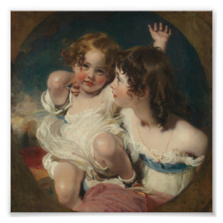 The Calmady Children (Emily, 1818–?1906, and Laura Foto Afdruk