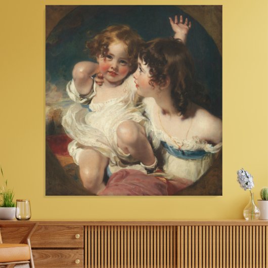 The Calmady Children (Emily, 1818-?1906, en Laura Canvas Afdruk (Insitu (Woonkamer))