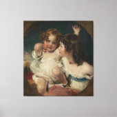 The Calmady Children (Emily, 1818-?1906, en Laura Canvas Afdruk (Voorkant)