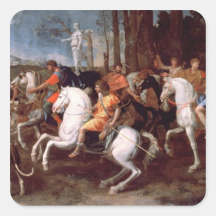 The Calydonian Boar Hunt, 1637-38 Vierkante Sticker