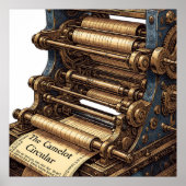 The Camelot Circular: Intricate Printing Press Poster (Voorkant)