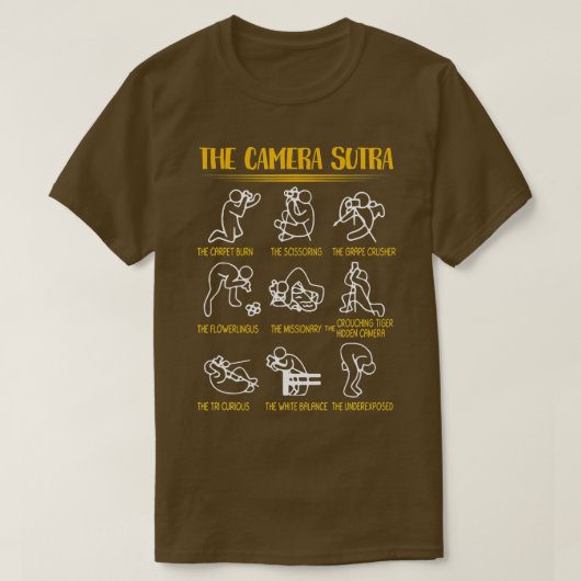 The Camera Sutra Funny Photographer Gift  T-shirt (Design voorkant)
