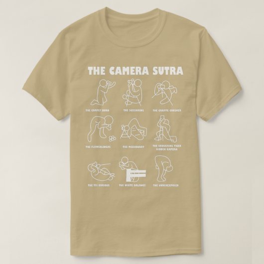The Camera Sutra Kamasutra Photographer Cameraman  T-shirt (Design voorkant)
