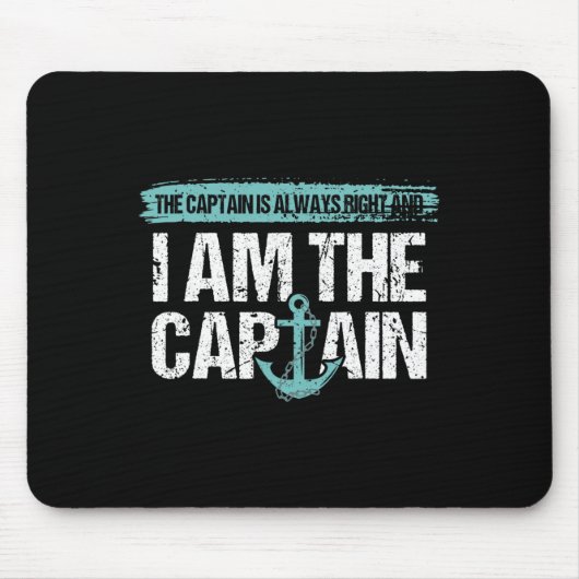 The Captain Is Always Right - Fun Boot Captain Gif Muismat (Voorkant)