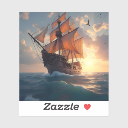 The Captain's Pride - Square Vinyl  Sticker (Vel)