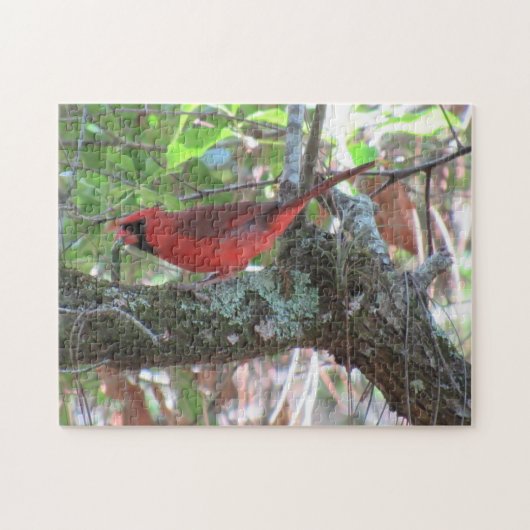 The Cardinas's Lunchtime - Backyard Bird Legpuzzel (Horizontaal)