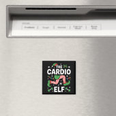 The Cardio Elf Funny Fitness Christmas Gym Workout Magneet (Insitu (Vaatwasser))