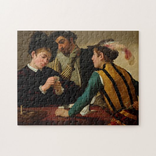 The Cardsharps, 1595, van Caravaggio Legpuzzel (Horizontaal)