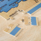 The Caribbean Map 11x14 Jigsaw Puzzle Legpuzzel (Zijkant)