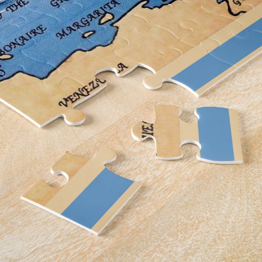 The Caribbean Map 11x14 Jigsaw Puzzle Legpuzzel (Zijkant)