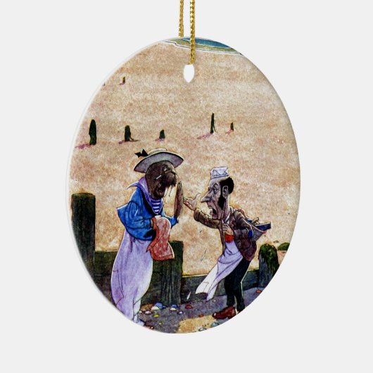 The Carpenter and the Walrus - Alice in Wonderland Keramisch Ornament (Rechts)