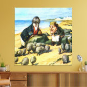 The Carpenter and the Walrus in Wonderland Canvas Afdruk (Insitu (Woonkamer))
