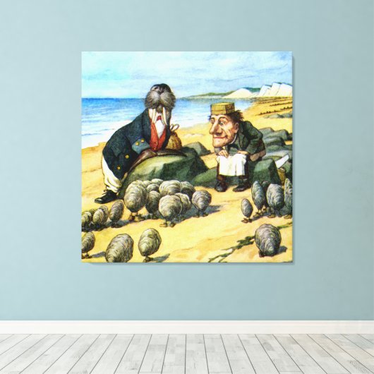 The Carpenter and the Walrus in Wonderland Canvas Afdruk (Insitu (Houten vloer))