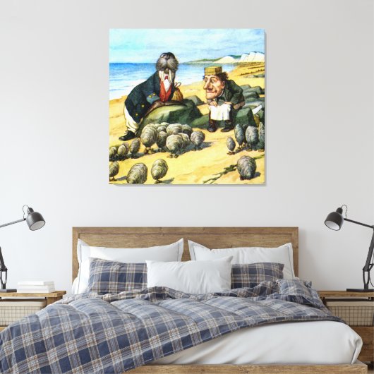 The Carpenter and the Walrus in Wonderland Canvas Afdruk (Insitu (Slaapkamer))