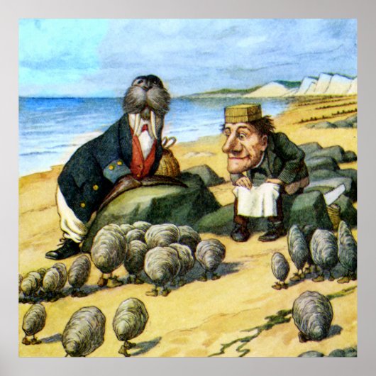 The Carpenter and the Walrus in Wonderland Poster (Voorkant)