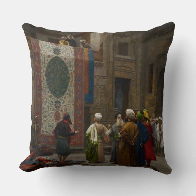 The Carpet Merchant, c.1887 (olie op canvas) Kussen (Voorkant)
