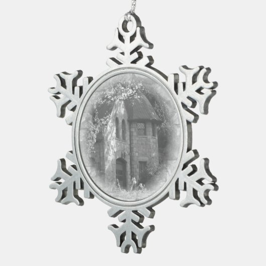 "The Carriage House" Tin Sneeuwvlok Ornament (Rechts)