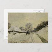 The Cart, of Road under Snow at Honfleur, 1865 Briefkaart (Voorkant / Achterkant)