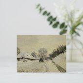 The Cart, of Road under Snow at Honfleur, 1865 Briefkaart (Staand voorkant)