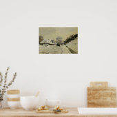 The Cart, of Road under Snow at Honfleur, 1865 Poster (Keuken)