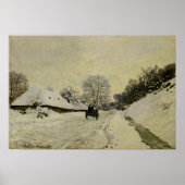 The Cart, of Road under Snow at Honfleur, 1865 Poster (Voorkant)