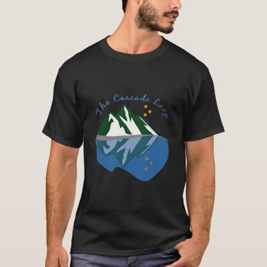 The Cascade Loop - Washington Road Trip Souvenir T-shirt (Voorkant)