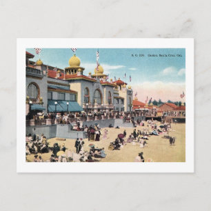 The Casino, Santa Cruz, Vintage van Californië Briefkaart