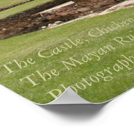 The Castle, Chichen Ixta, Mayan Ruins, Mexico Poster (Hoek)