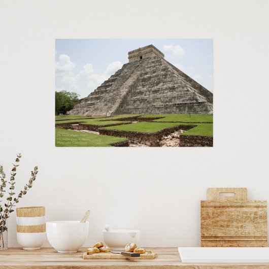 The Castle, Chichen Ixta, Mayan Ruins, Mexico Poster (Keuken)