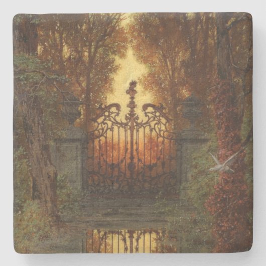 The Castle Gate (door Ferdinand Knab) Stenen Onderzetter (Voorkant)