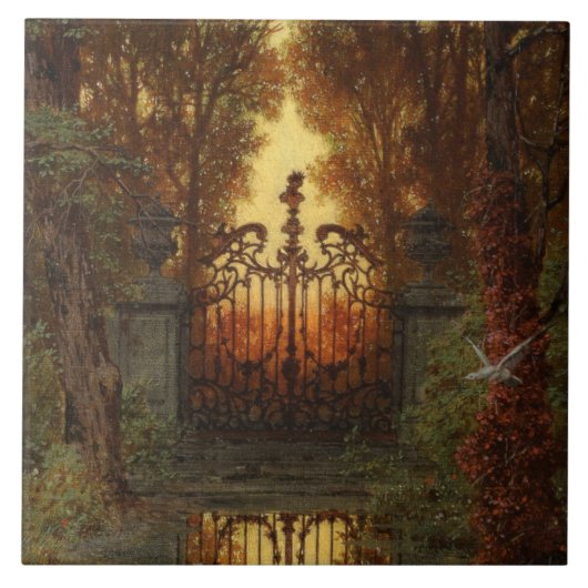 The Castle Gate (door Ferdinand Knab) Tegeltje (Voorkant)