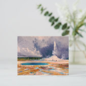 The Castle Geyser, Yellowstone National Park 1874 Briefkaart (Staand voorkant)
