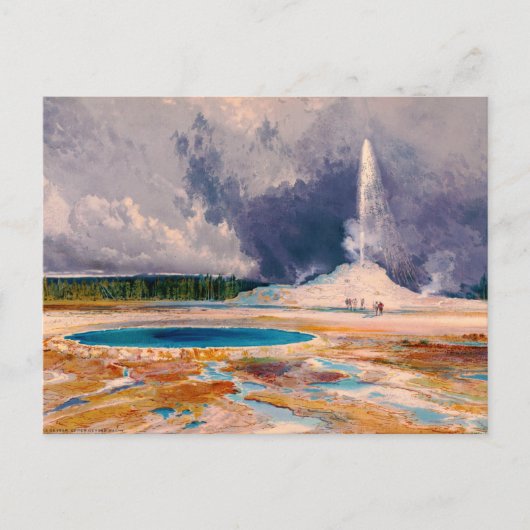 The Castle Geyser, Yellowstone National Park 1874 Briefkaart (Voorkant)