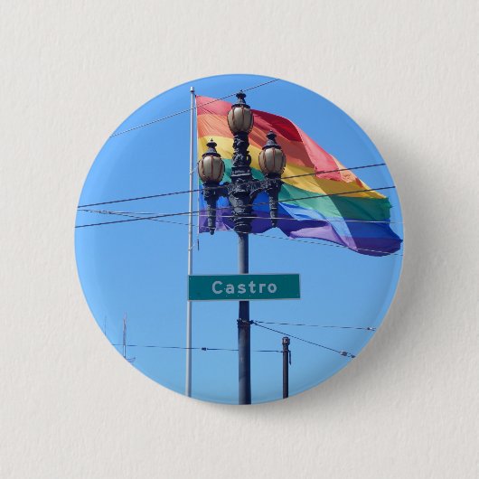 The Castro San Francisco Street Sign Button (Voorkant)