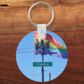 The Castro San Francisco Street Sign Sleutelhanger (Voorkant)