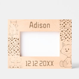 The cat and mouse in happy memories. gegraveerde lijstjes