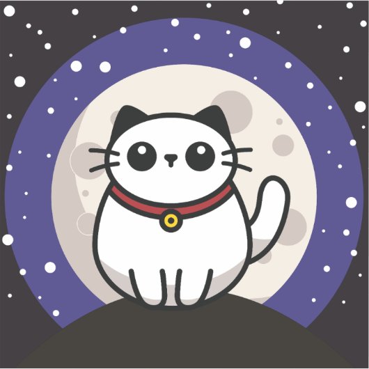 The Cat and The Moon 2025 Sticker (Voorkant)