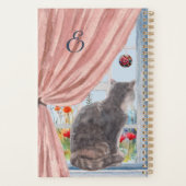 The Cat at the Window Schilderachtig Flowers Calen Planner (Achterkant)