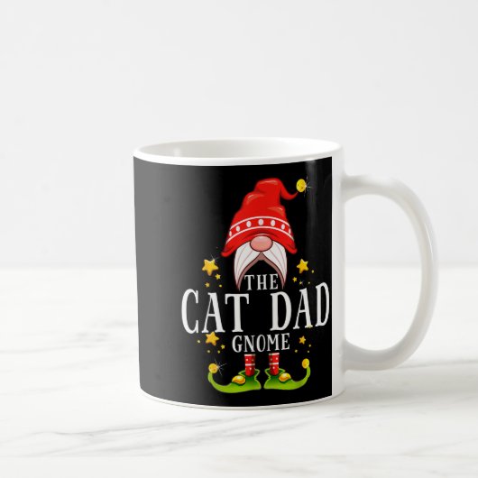 The Cat Dad Gnome Christmas Matching For Men Women Koffiemok (Rechts)