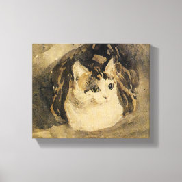The Cat (door Gwen John) Canvas Afdruk