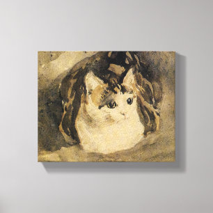 The Cat (door Gwen John) Canvas Afdruk