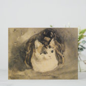 The Cat (door Gwen John) Kaart (Staand voorkant)