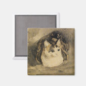 The Cat (door Gwen John) Magneet (Voorkant / Achterkant)