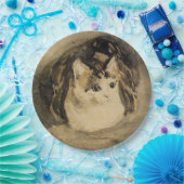 The Cat (door Gwen John) Papieren Bordje (Feest)