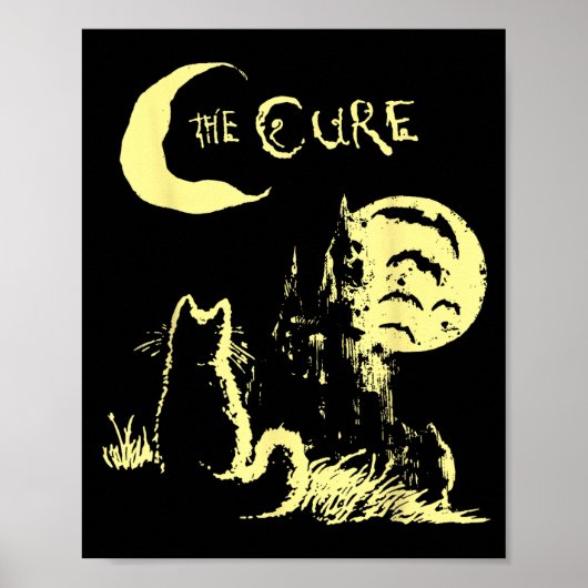 The Cat Gothic Retro Cat Lover Men Women Kids  Poster (Voorkant)