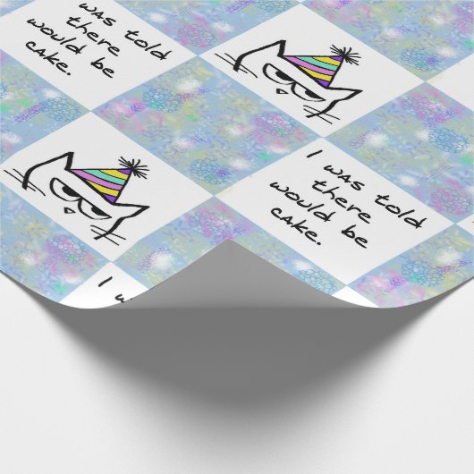 The Cat Hates Birthdays - Funny Cat Cadeaupapier (Hoek)