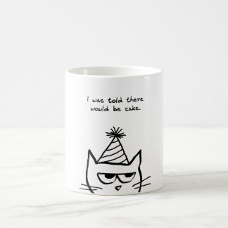 The Cat Hates Birthdays - Funny Cat Coffee Mok