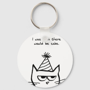 The Cat Hates Birthdays - Funny Cat Sleutelhanger