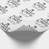 The Cat Hates Birthdays - Funny Cat Wrapping Paper Cadeaupapier (Hoek)